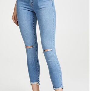 J Brand 835 Mid-Rise Cropped Skinny Setup Destruct Jeans Size 32